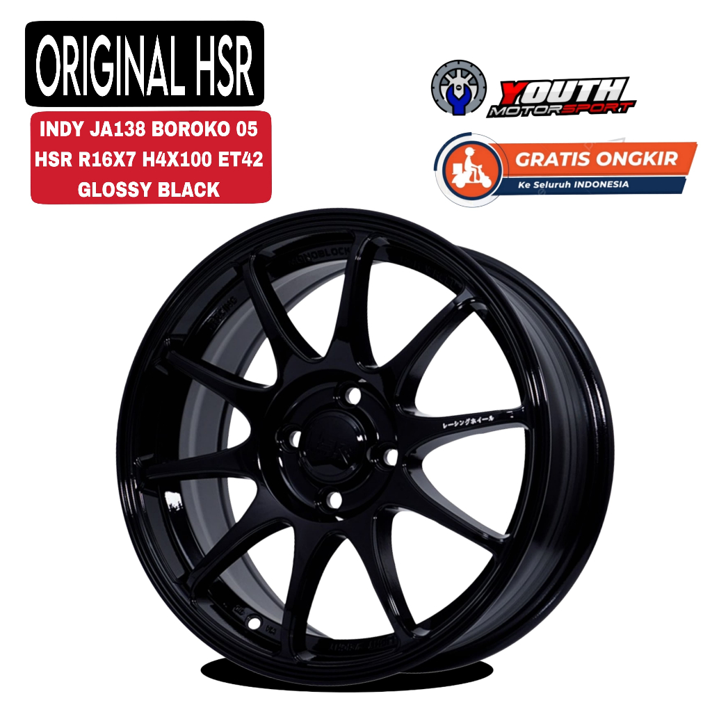 VELG 16 ORIGINAL HSR INDY COCOK UNTUK JAZZ.BRIO,MOBILIO,YARIS SWIFT,VIOS DLL