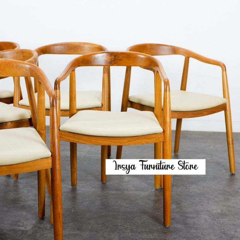 Kursi Makan Kayu Jati Jok Busa - Kursi Cafe Jati