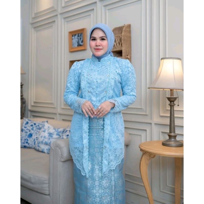 Tunik Kancing Amora / Kebaya Tunik /kebaya Lamaran / Kebaya Tunik Payet