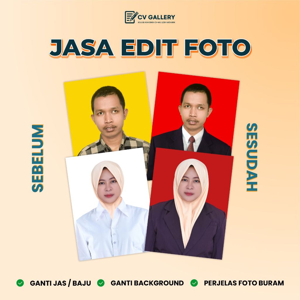 JASA EDIT FOTO | GANTI BACKGROUND | EDIT JAS | FOTO HD