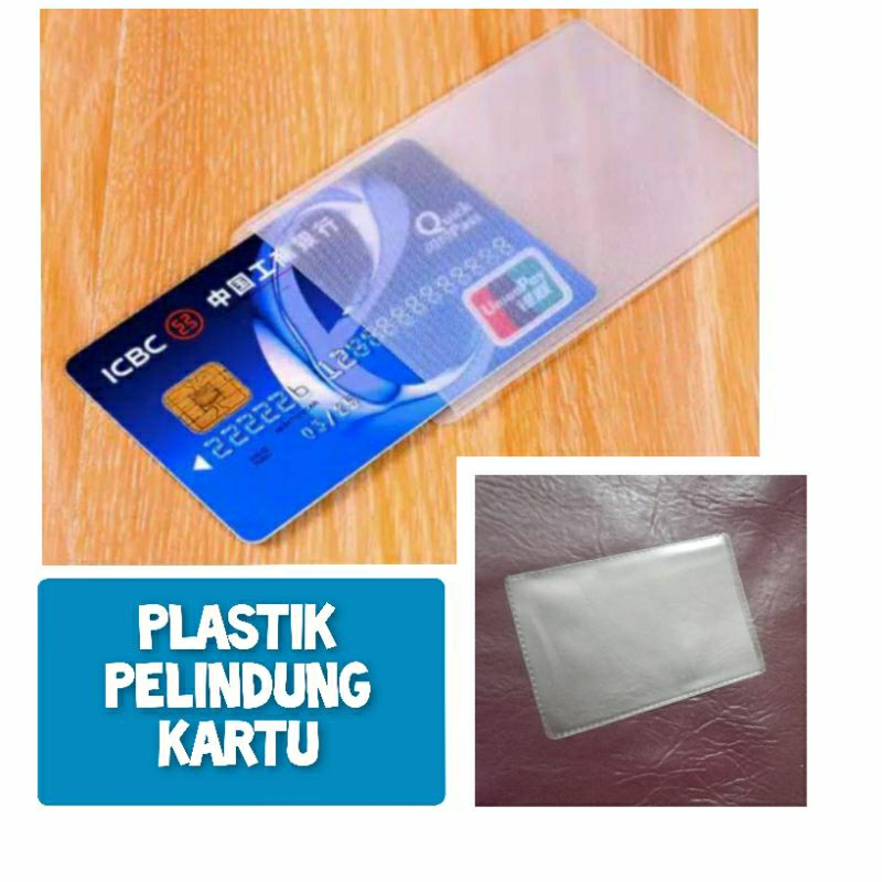 

Plastik cover pelindung kartu nama name id card protector bening atau doff tebal