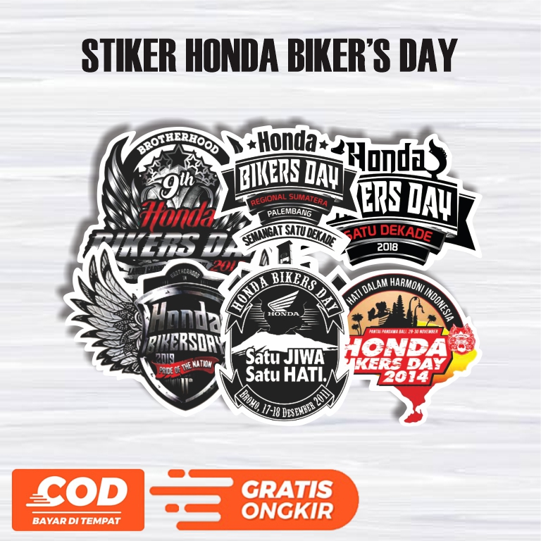 stiker honda biker day/stiker event honda ride biker's day