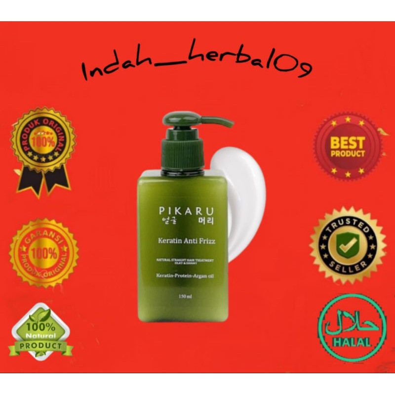 Pikaru Keratin Rambut Anti Frizz Pelurus Rambut Treatment Rambut