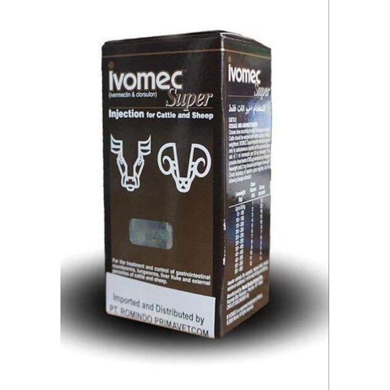 IVOMEC SUPER INJECTION 50 ml - Efektif Basmi Kutu Ektoparasit Endoparasit Hewan Asli Original 100% T