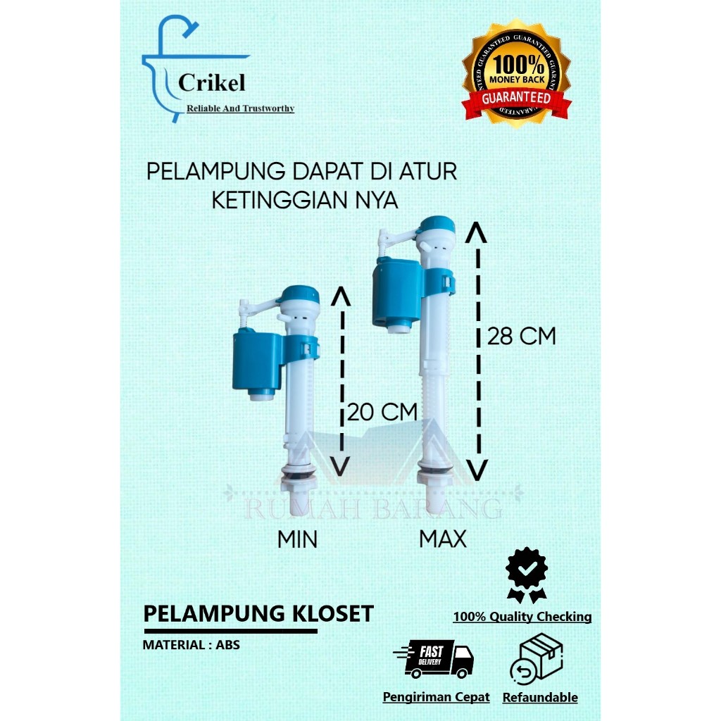 PELAMPUNG CLOSET UNIVERSAL DUAL FLUSH MODEL TOTO / AMERICAN STANDART / VOLK / INA