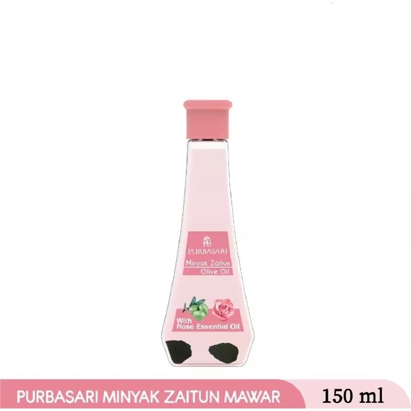 PURBASARI Minyak Zaitun 150 ml / Minyak Zaitun Olive oil With Rose Essential Oil / Minyak Pijat
