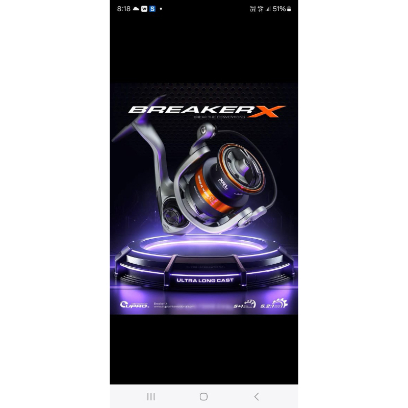 Eupro BREAKER X Spinning Reel 6BB - Gulungan Pancing Power Handle Mancing Kolam dan UL spin