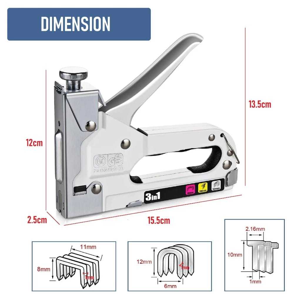 

ORIGIN OTM 11 / Stapler Tembak Kayu / Gun Tacker 3 in 1 Alat Staples dan Paku Tembak 3in1 / Staple