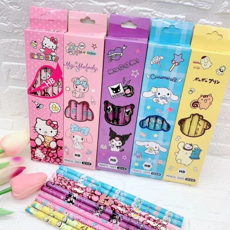 

Pensil Karakter/Pensil Box Isi 12pcs