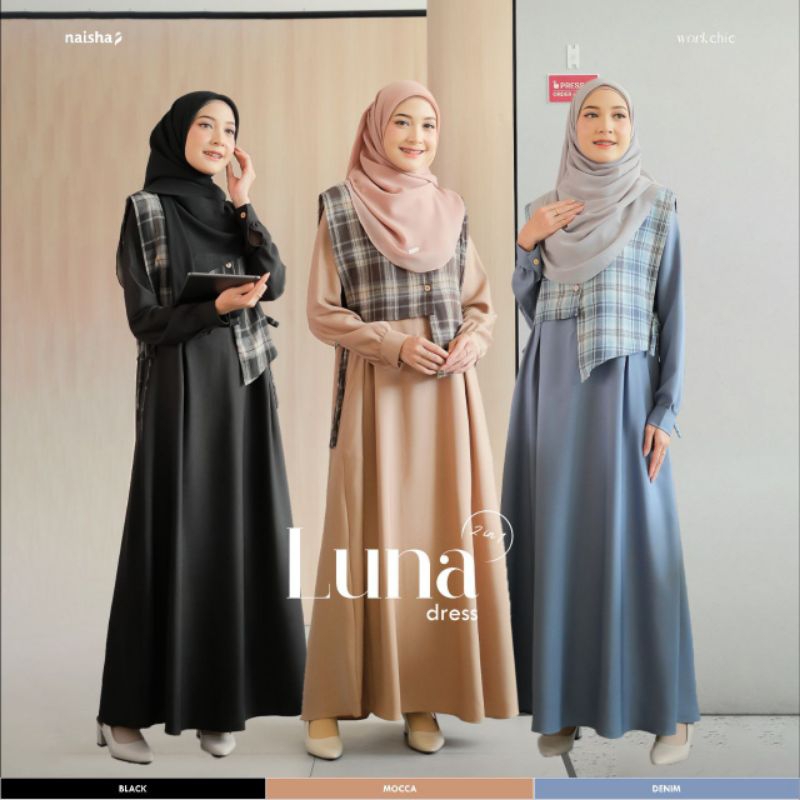 Luna Dress 2in1 | Dress Vest | Gamis Vest