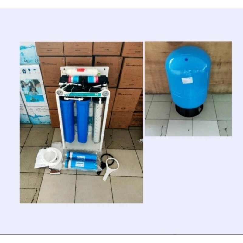MESIN RO 1000GPD HOUSING 20" EXTREPURE+ PRESSURE TANK 75LITER