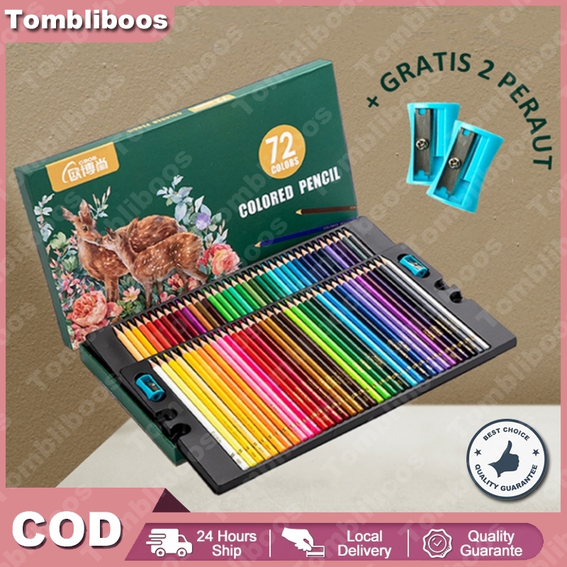 

COD High Grade Oil Pencil Color Pensil Warna Minyak 48/72/120 Warna