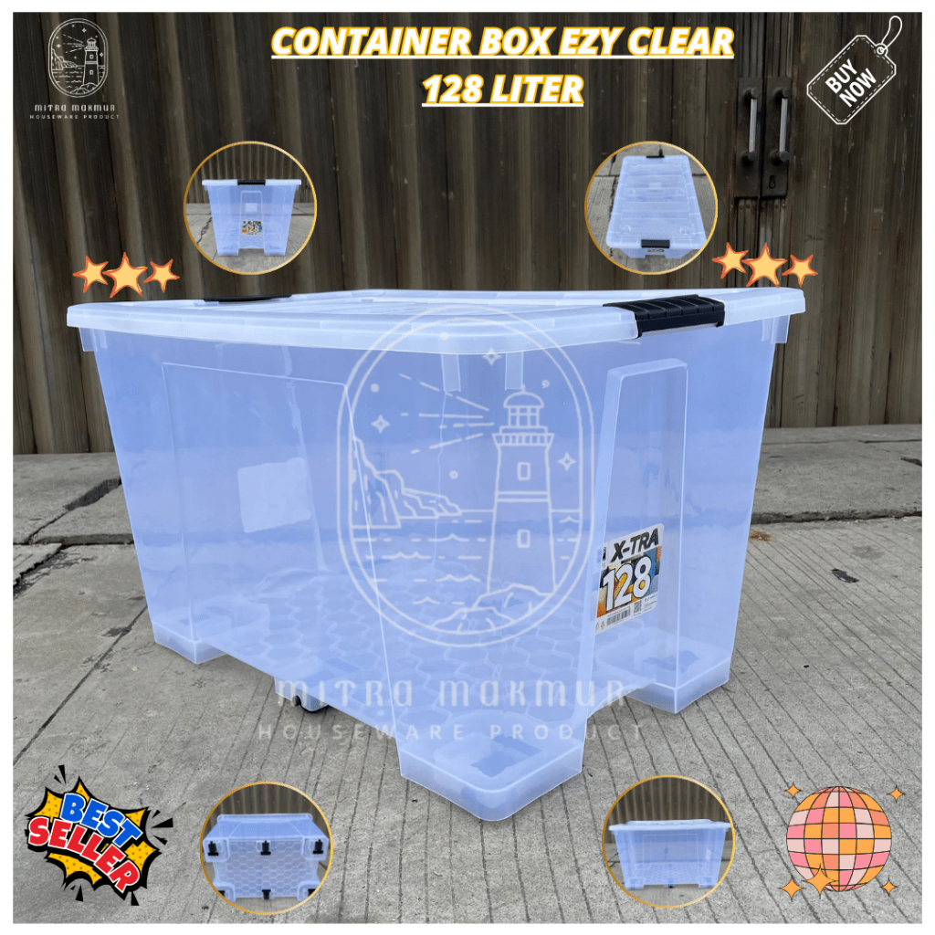 CONTAINER BOX EZY 108 128 EZY BOX PENYIMPANAN DENGAN RODA BOX BENING MAINAN ANAK