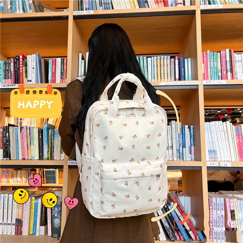 QH Tas Sekolah Wanita Aesthetic Tas Ransel Backpack Wanita Premium Waterproof Tas Sekolah Anak