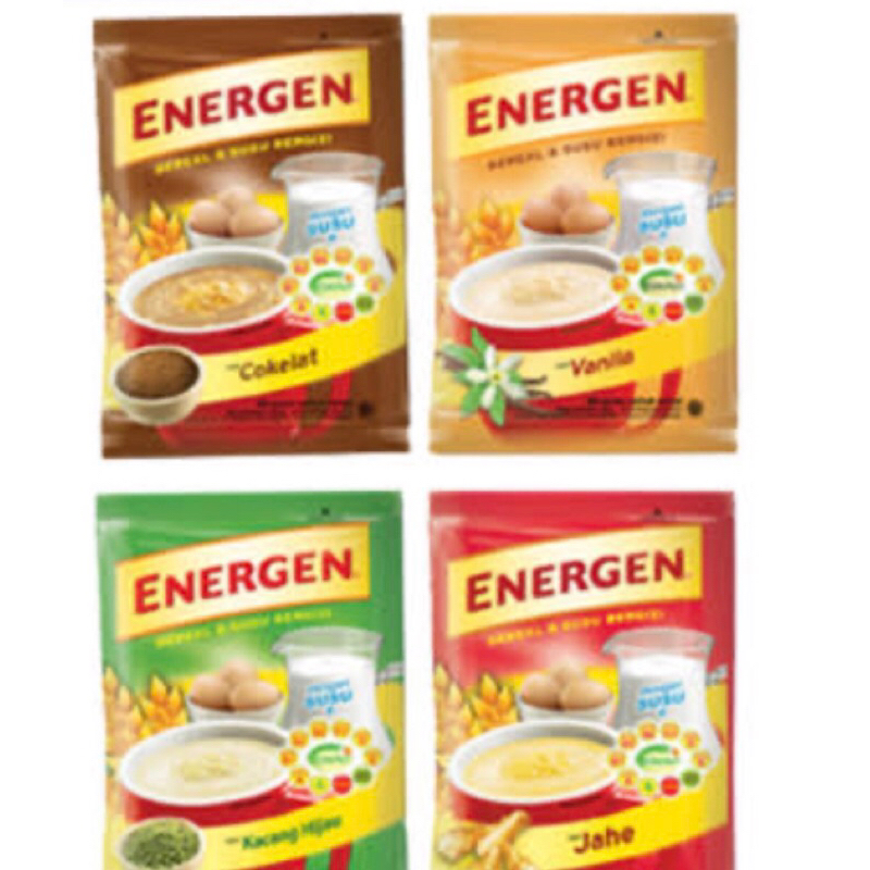 

energen sereal & susu bersinergi kemasan sachet 1renteng isi 10pcs x 30 gram