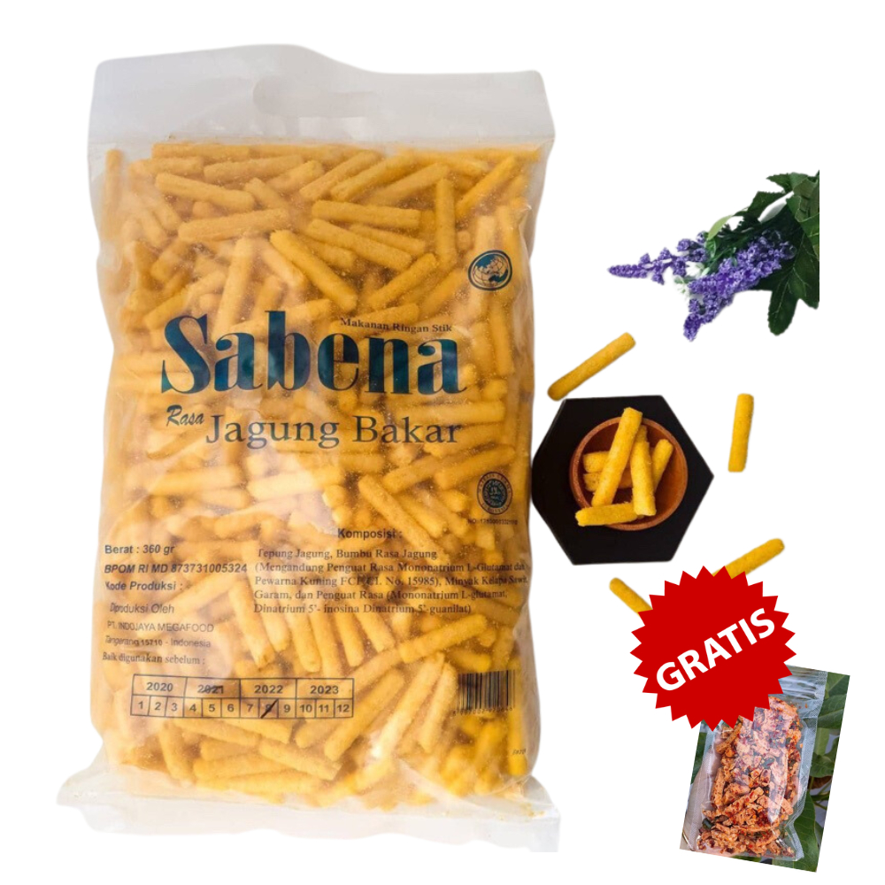 

Sabena Snack Jumbo Berat 360g (1 Bungkus) Stick Rasa Jagung Bakar Camilan Anak