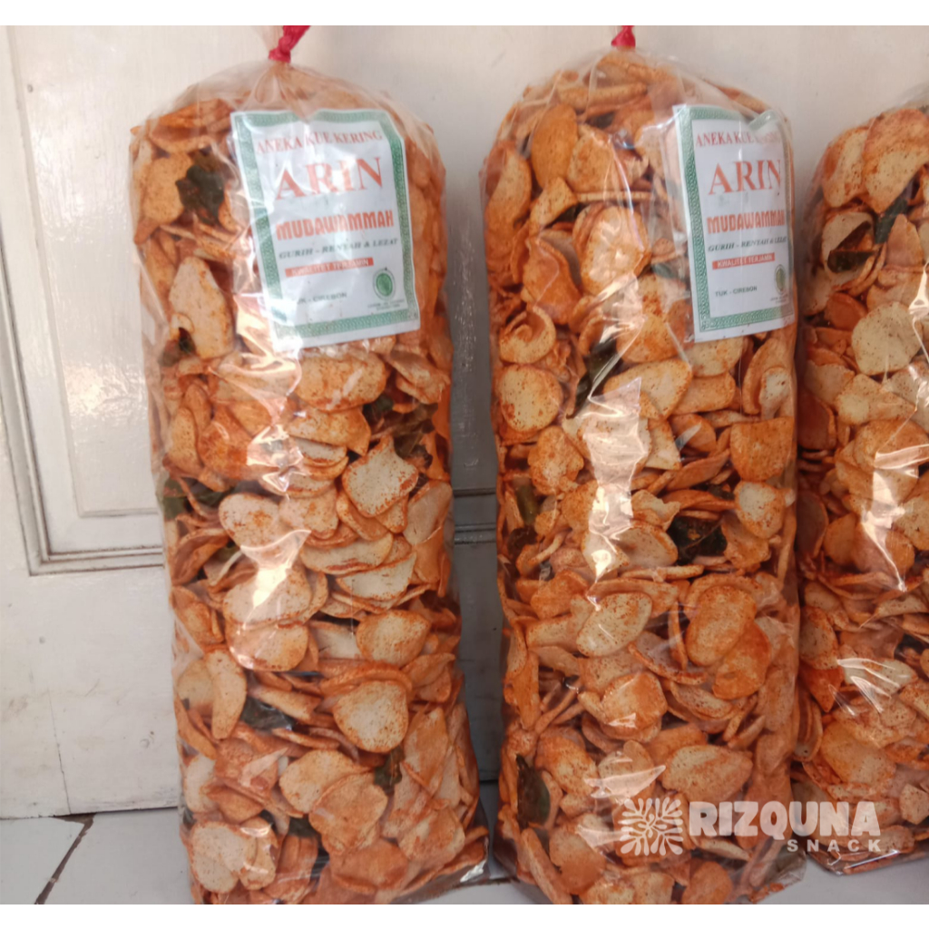 

Basreng Bulat/koin extra pedas daun jeruk isi 2KG