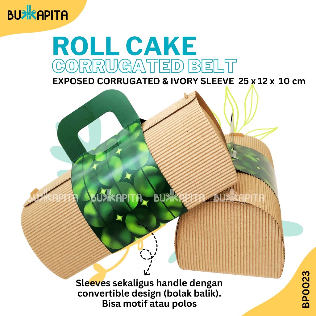 

Kotak roti gulung/box roll cake/box roll cake belt/dus hampers