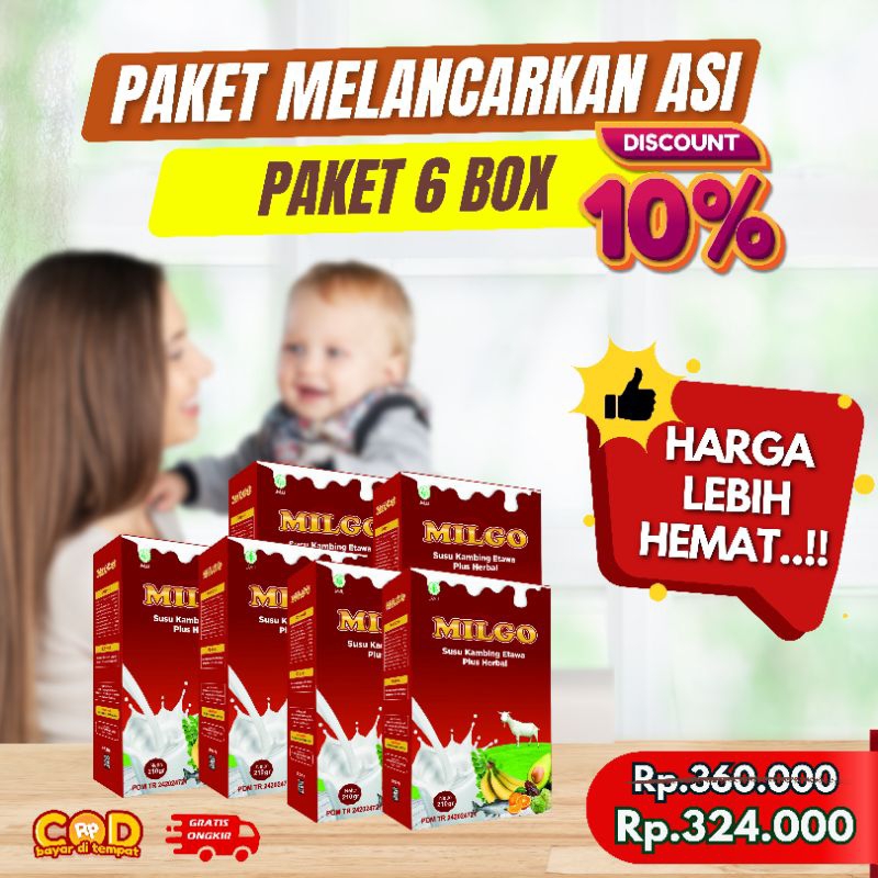 

PAKET MELANCARKAN ASI 6 BOX SUSU MILGO