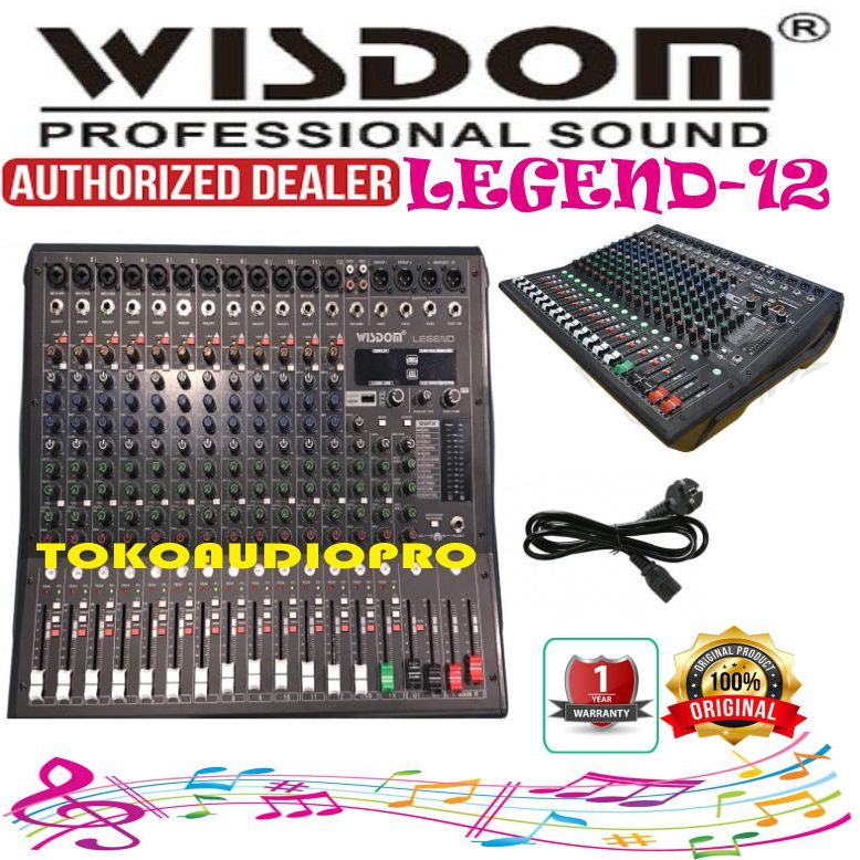 Mixer Wisdom Legend 12 12-Channel Mixer Wisdom with Efek Wisdom Legend12