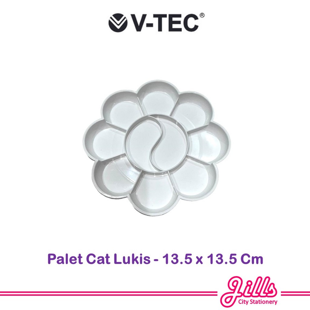 

V-Tec Tempat Cat Air / Palet Lukis 13.5 x 13.5 Cm