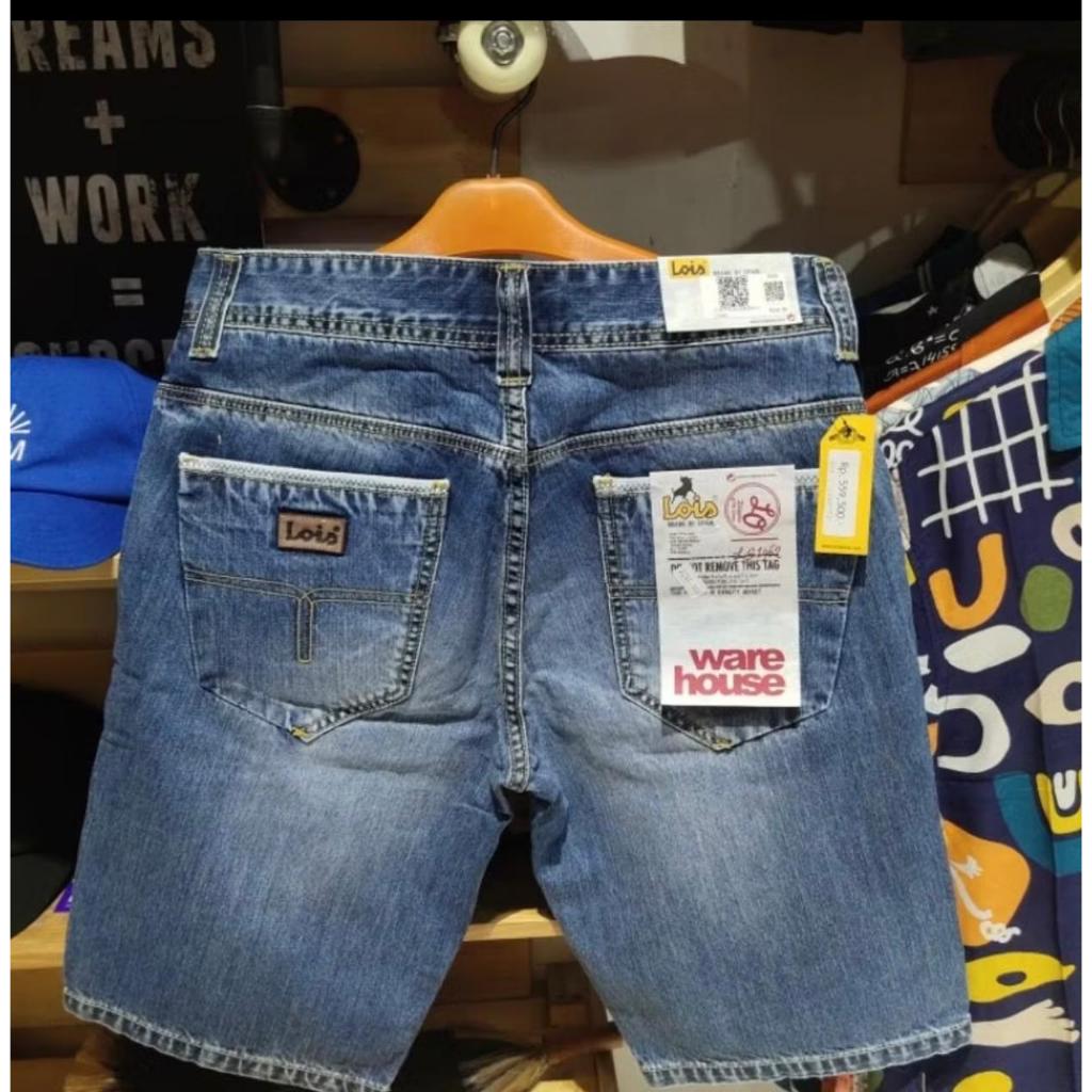 CELANA PENDEK PRIA JEANS LOIS / Celana Jeans Pendek Pria Original 100% Lois Model Terbaru