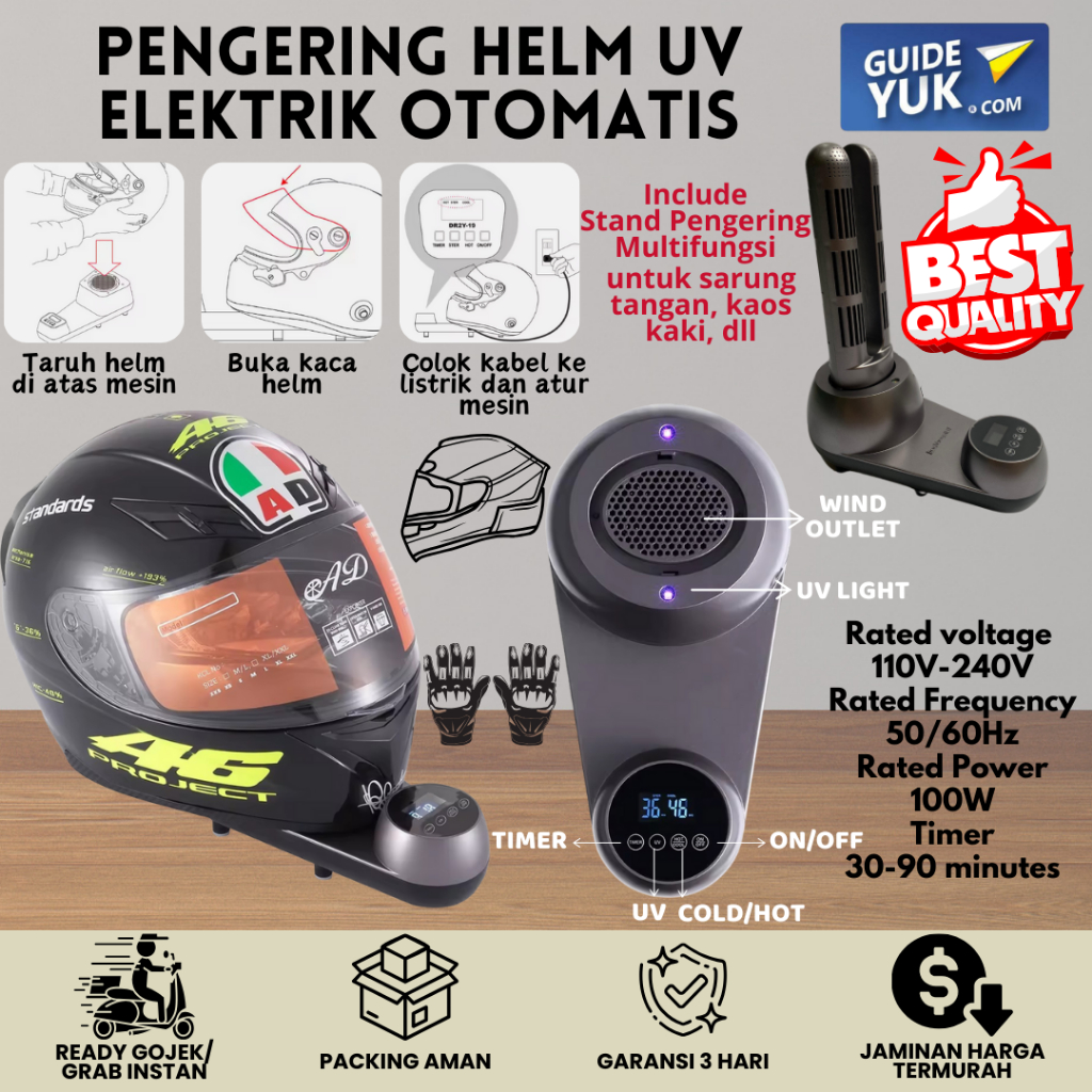Mesin Pengering Helm Elektrik / Pengering Helm Portable / Mesin Untuk Mengeringkan Helm Elektrik / P
