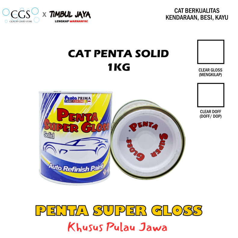 CLEAR NC Penta Super Gloss 1 KG GLOSS dan DOFF / clear penta / clear motor / clear mobil / clear glo