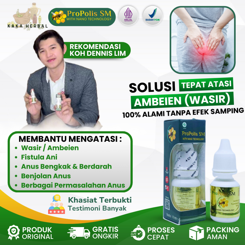 Obat Wasir Ambeien / Ambeyen, Obat Benjolan Anus Obat BAB Berdarah Susah BAB, Obat Fistula Ani, Obat