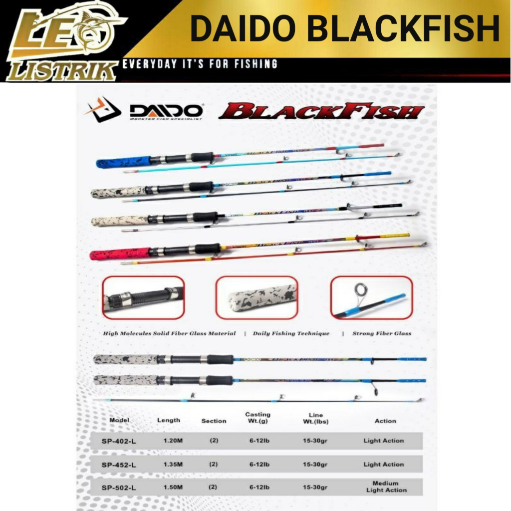 JORAN DAIDO BLACK FISH 120CM JORAN FIBER TERLARIS JORAN PANCING TERLARIS