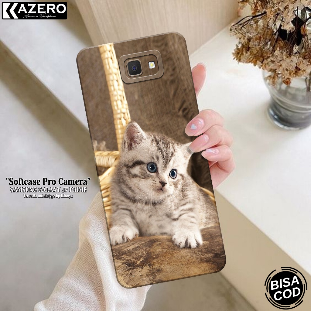 Silikon Samsung Galaxy J7 Prime - Fashion Case Kucing - Softcase Samsung Galaxy J7 Prime - Case Sams