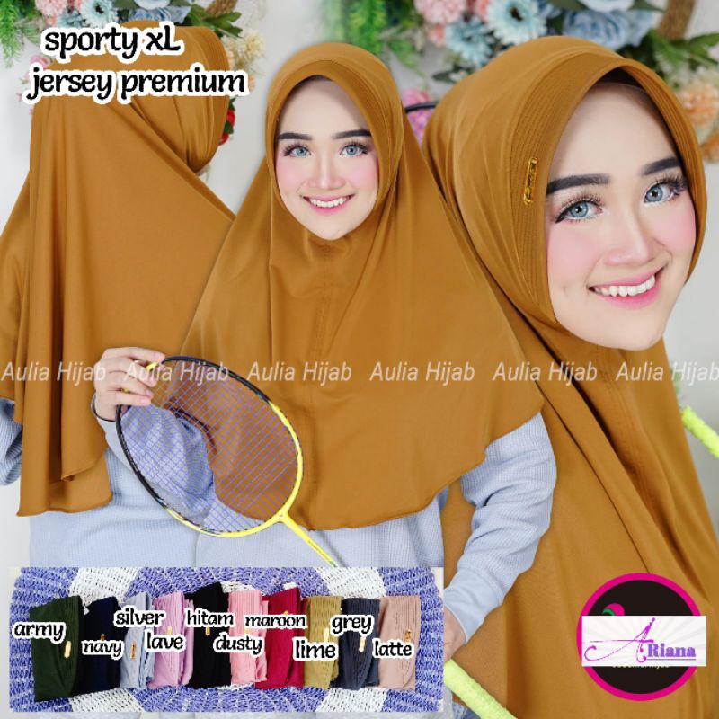 Aulia hijab / bergo instan / hijab sporty / hijab syari/ M,L,XL