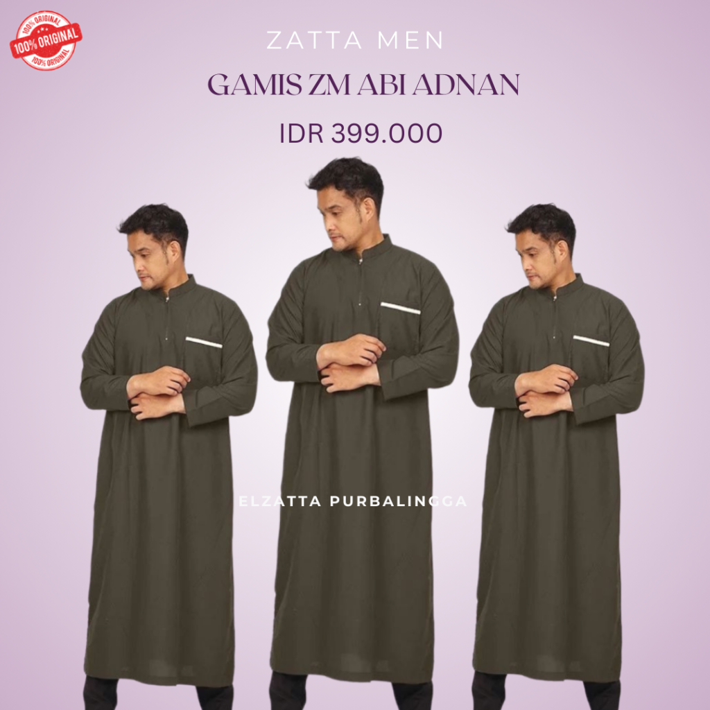 Zatta Men Gamis Pria Bahan Adem ZM Abi Adnan Koko Pria Elzatta