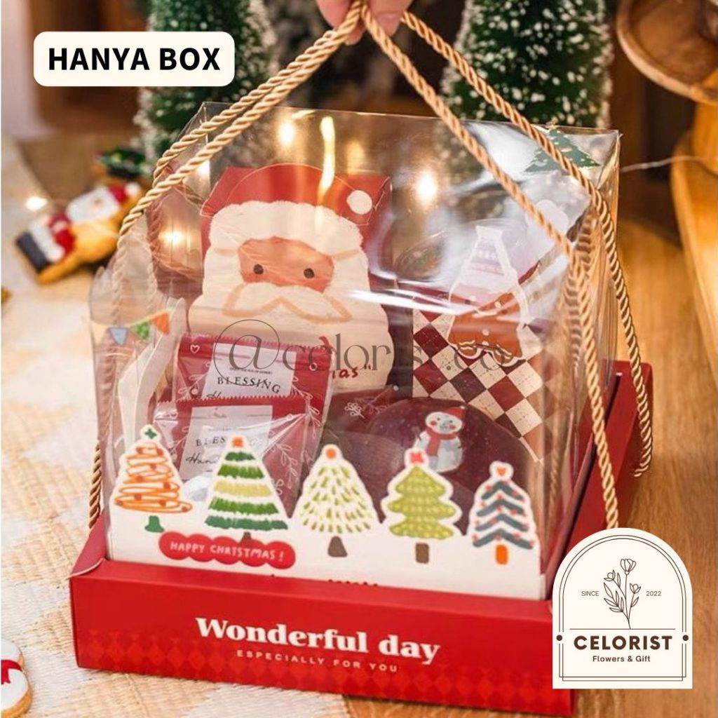 

Box Hampers Natal Christmas 2024 | Hampers Box Natal Mika Transparan | Kotak Box Kue Natal