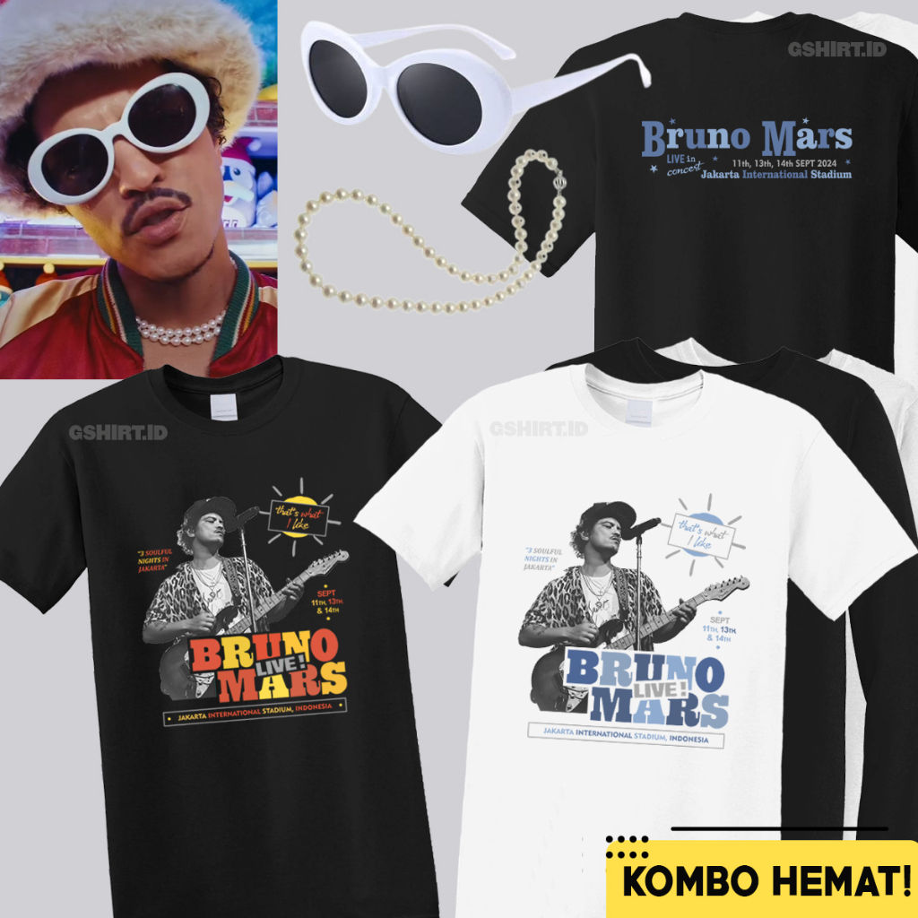 [PREMIUM] Kaos BRUNO Mars Jkt - Kombo Hemat T Shirt Bruno Mars