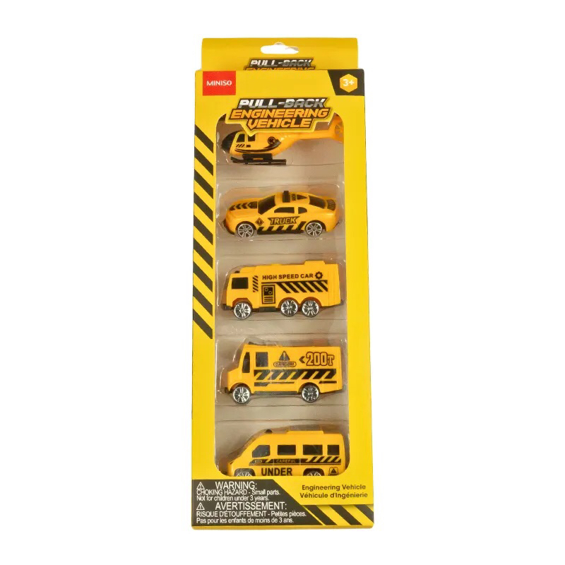 Miniso Engineering Vehicle 4pcs & 5pcs / mainan Miniatur kendaraan teknik