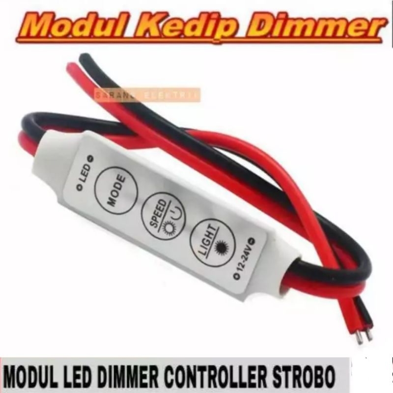 Mini Controller Dimmer Modul Kedip Otomatis LED 3528 5050