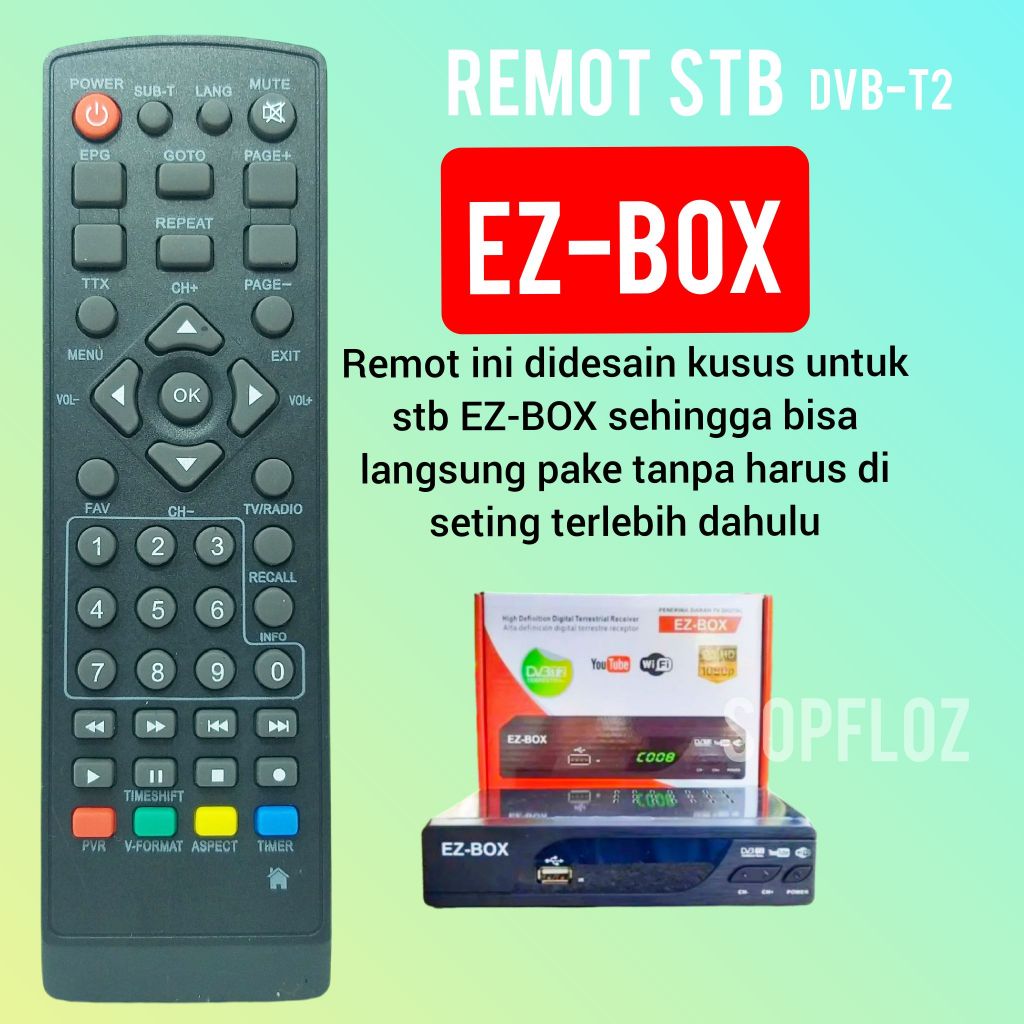 Remot stb EZ-BOX set top box DVB-T2 langsung pake