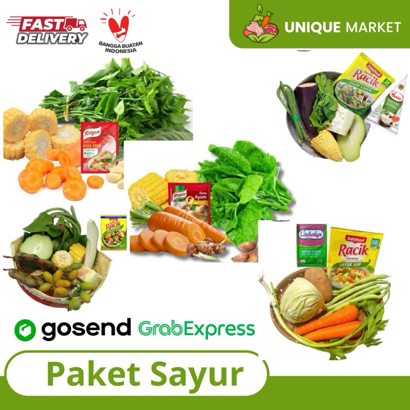 

Paket Komplit Sayur Asem,Sayur Sop,Sayur Lodeh,Sayur Bening Katuk,Sayur Bening Bayam