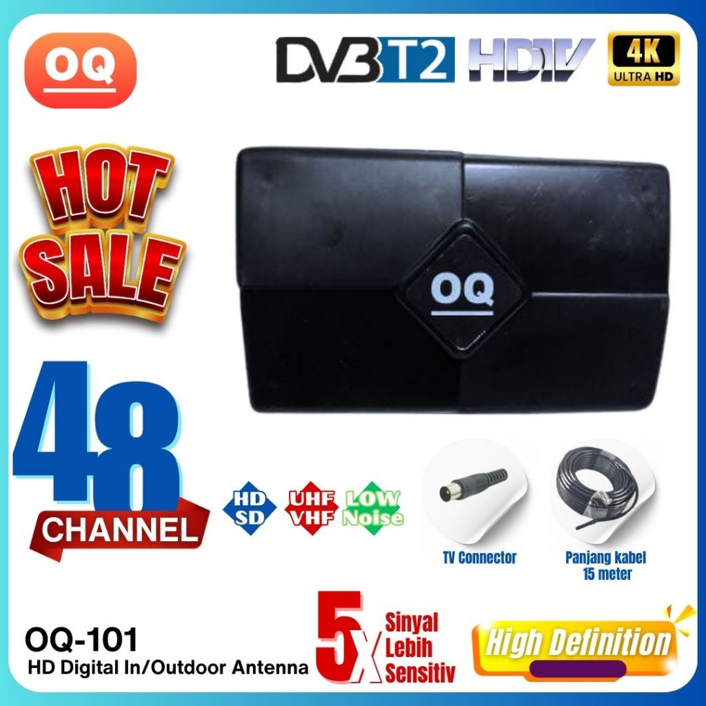 Antena TV Digital Smart TV Indoor/Outdoor Super Jernih