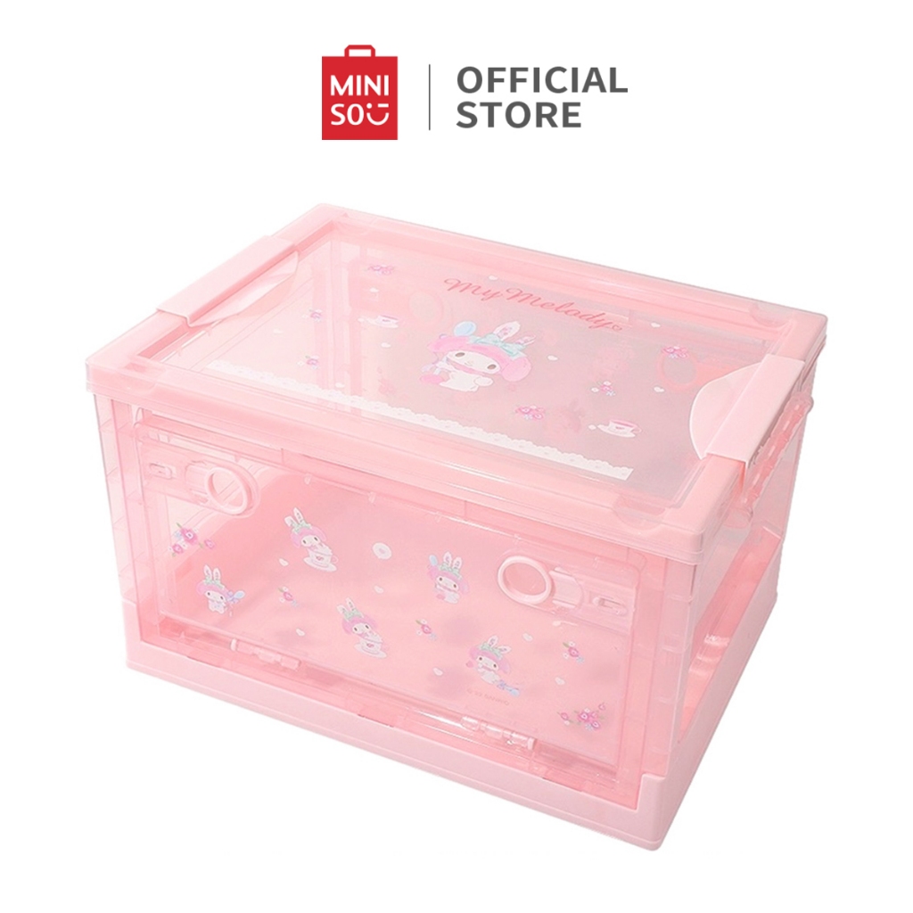 Miniso x Sanrio Characters Kotak Penyimpanan Storage Box Kotak Penyimpanan Kolapsible Pembukaan Sisi
