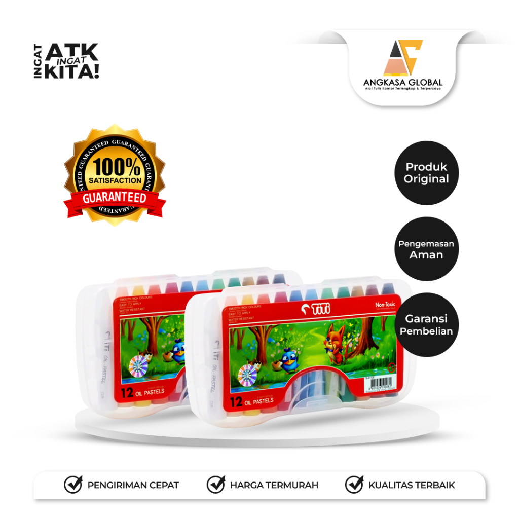 

TITI KRAYON MINYAK/ CRAYON OIL PASTEL 12 TI-P-12S (1SET)