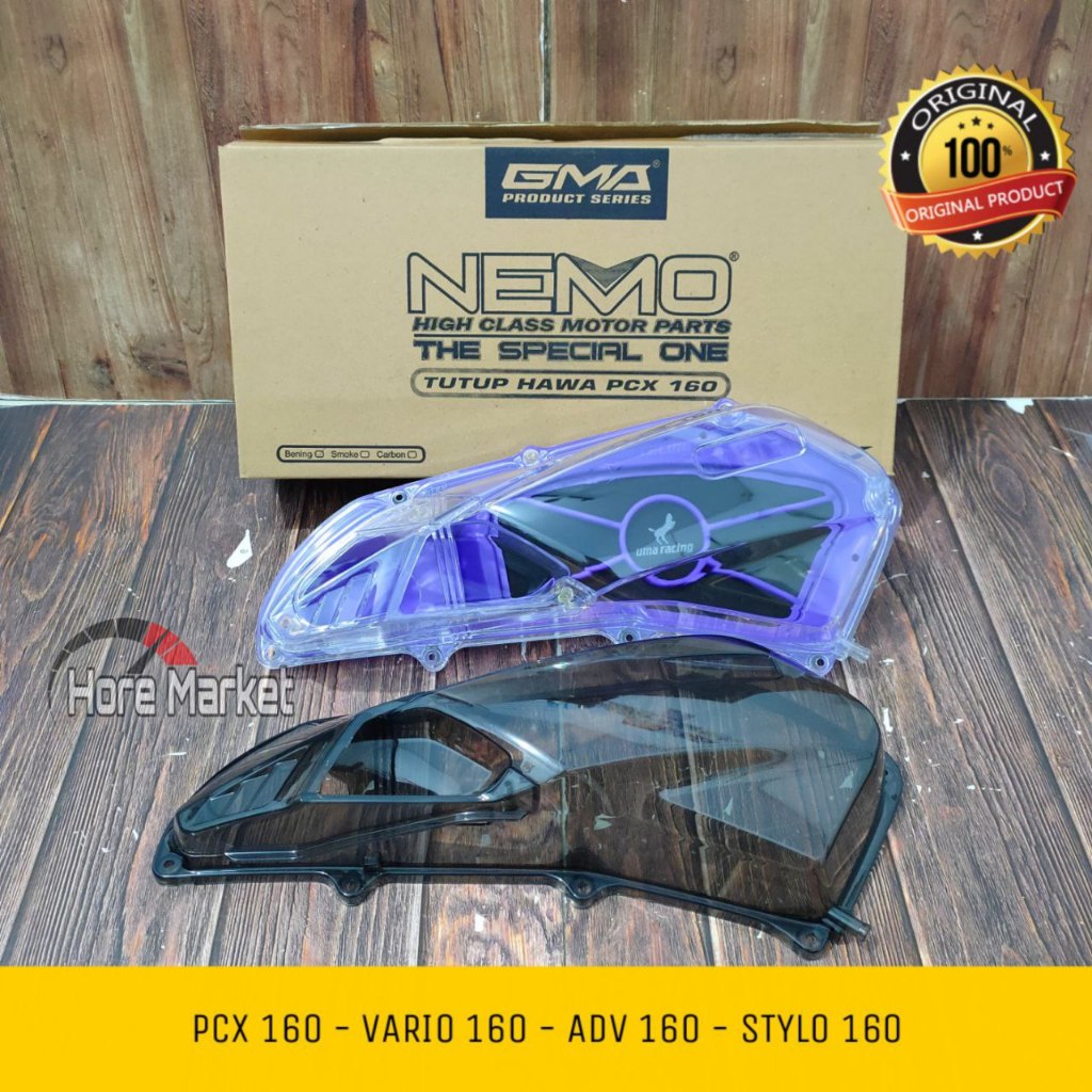 COVER TUTUP HAWA TRANSPARAN VARIO 160 / STYLO 160 / PCX 160 / ADV 160 + FILTER UMA RACING 2026 2025 