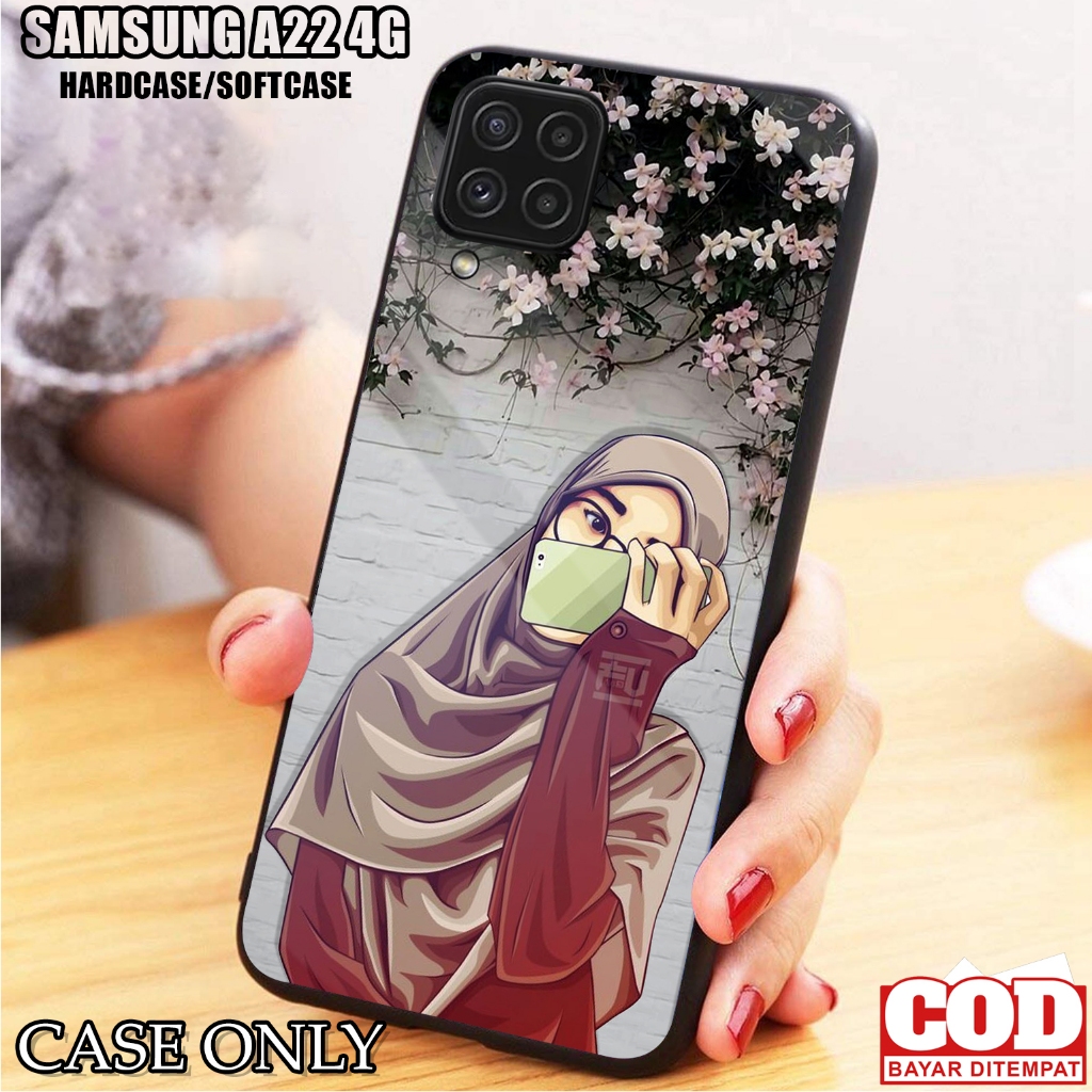 Case SAMSUNG A22 4G  - Casing SAMSUNG A22 4G [ HIJAB ] Silikon SAMSUNG A22 4G  - Kesing Hp - Casing 