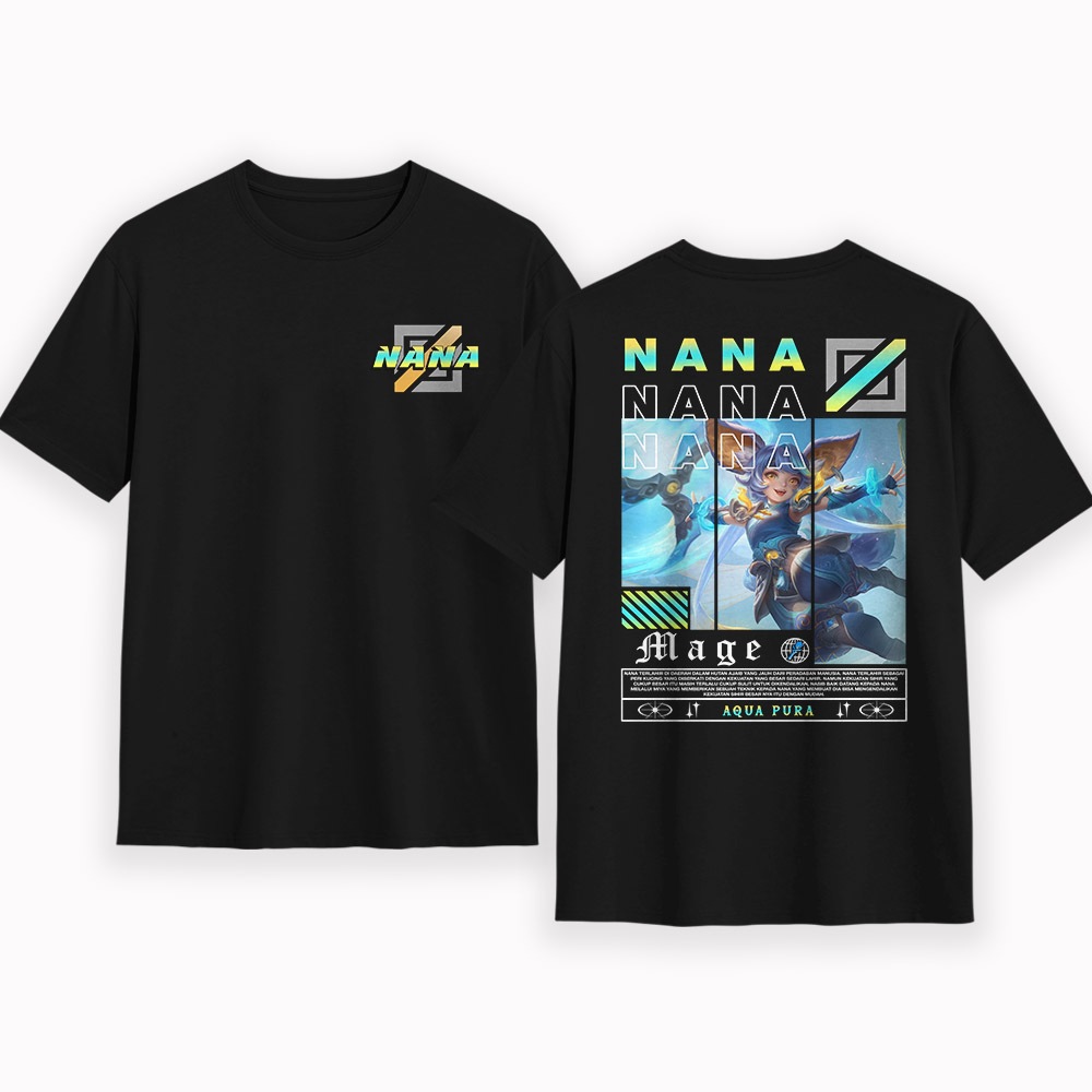 KAOS MOBILE LEGENDS SKIN NANA COLLECTOR AQUA PURE MAGE BAJU MLBB BAJU DISTRO