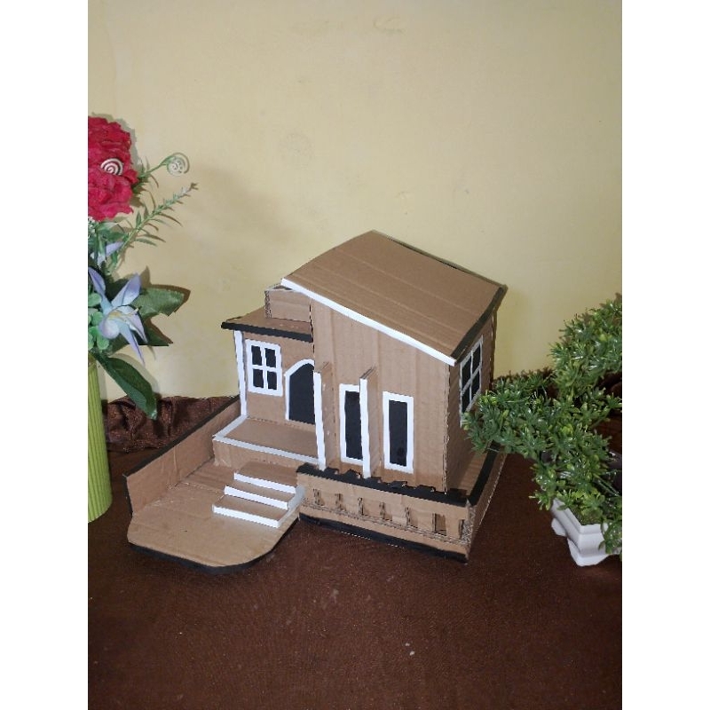 

MINIATUR RUMAH PRAKARYA | KARDUS | SUDAH DIRAKIT