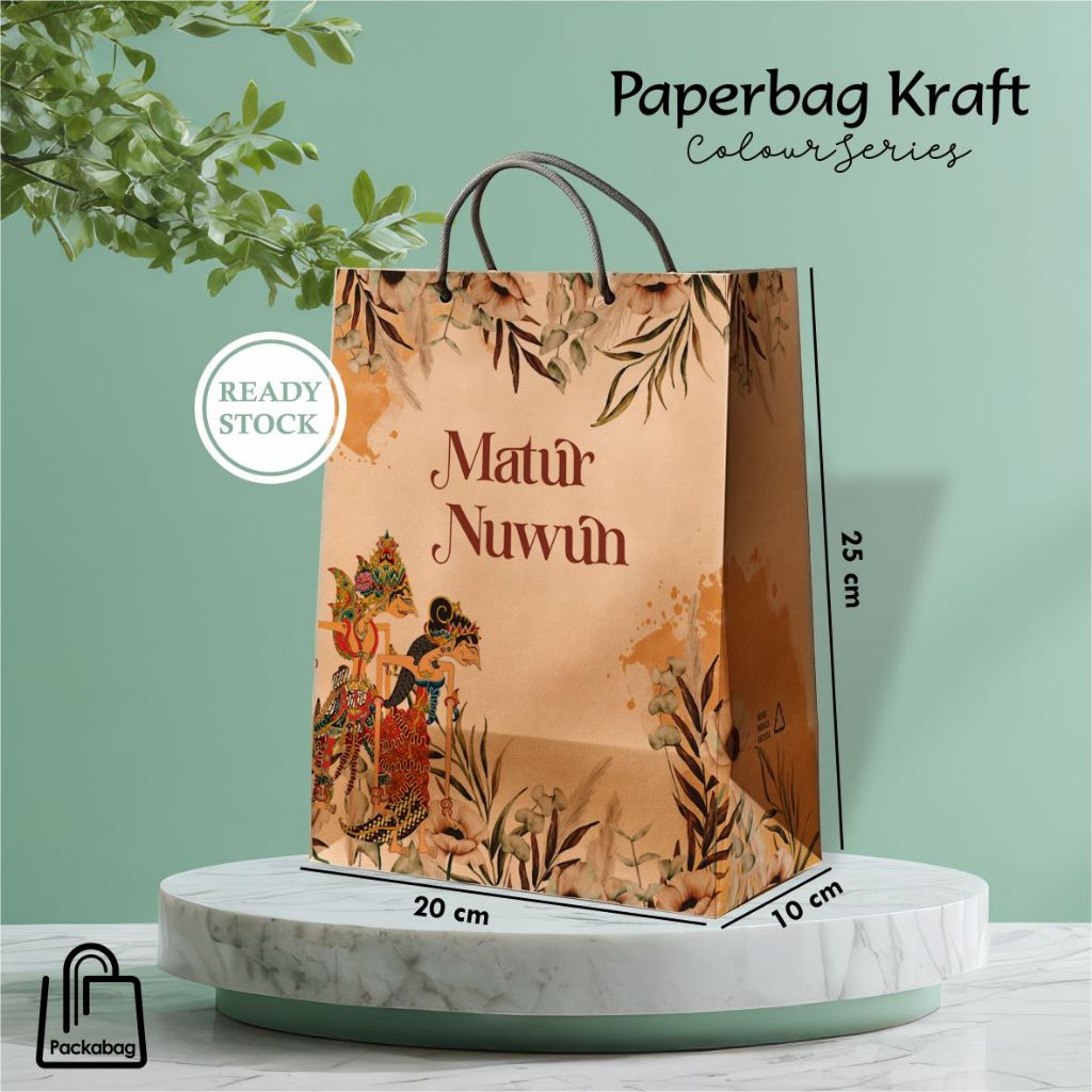 

PAPER BAG SABLON MOTIF READY STOCK - TAS SOUVENIR PERNIKAHAN - PAPERBAG BAHAN KRAFT MURAH