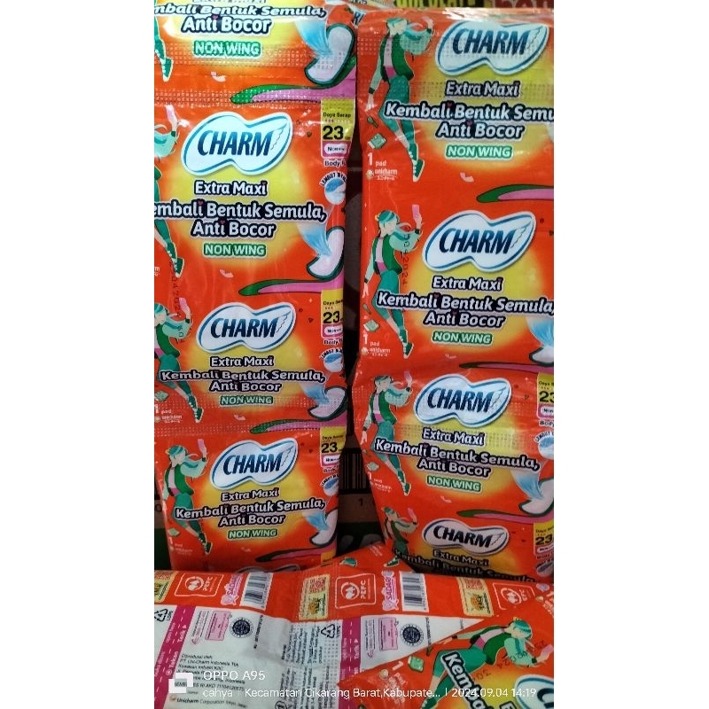 pembalut charm renceng isi 50 saset
