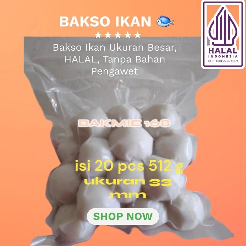 

Bakso Ikan (isi 20 pcs)