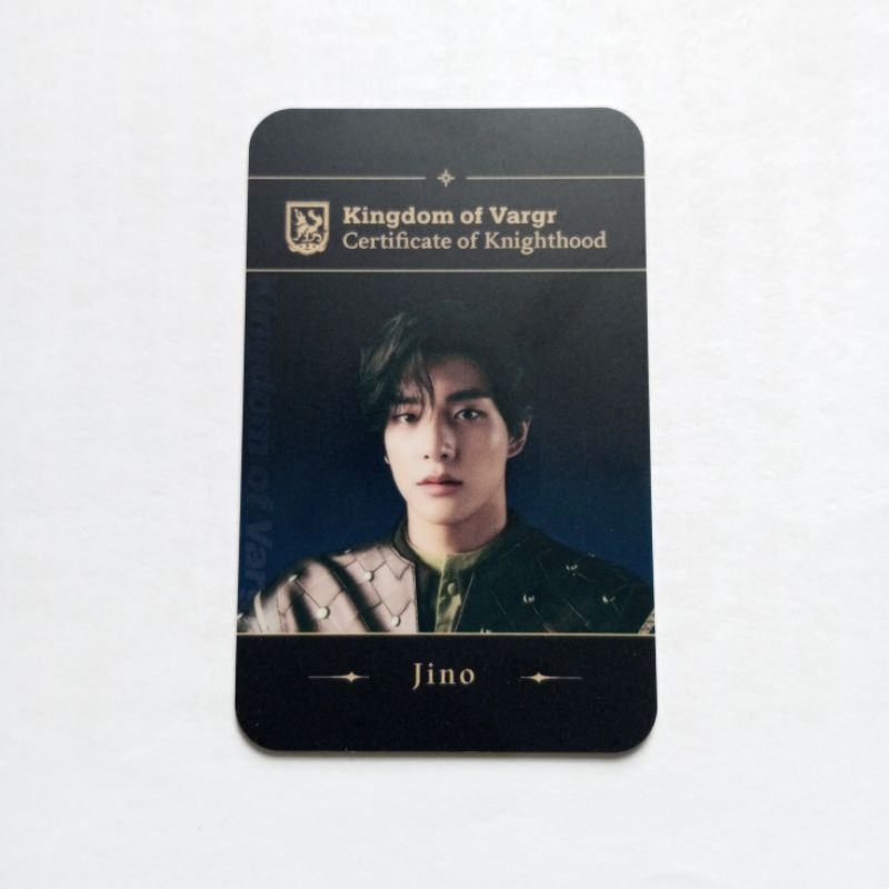 pc jake kingdom of vargr jino idc kov certificate card official photocard enhypen